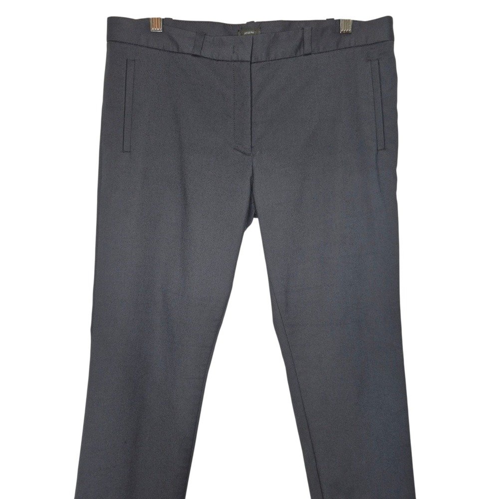 JOSEPH Navy Micro-Pattern Tailored Slim Ankle Trousers Pants Womens Size 40 - Picture 7 of 11